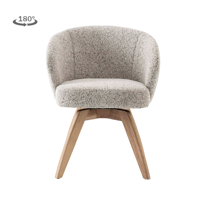 Brescia Armstoel - Puente 06 beige white (draaibaar)