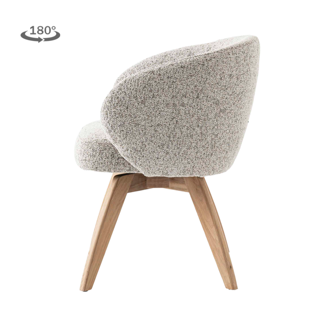 Brescia Armstoel - Puente 06 beige white (draaibaar)
