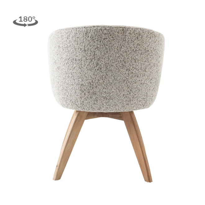 Brescia Armstoel - Puente 06 beige white (draaibaar)