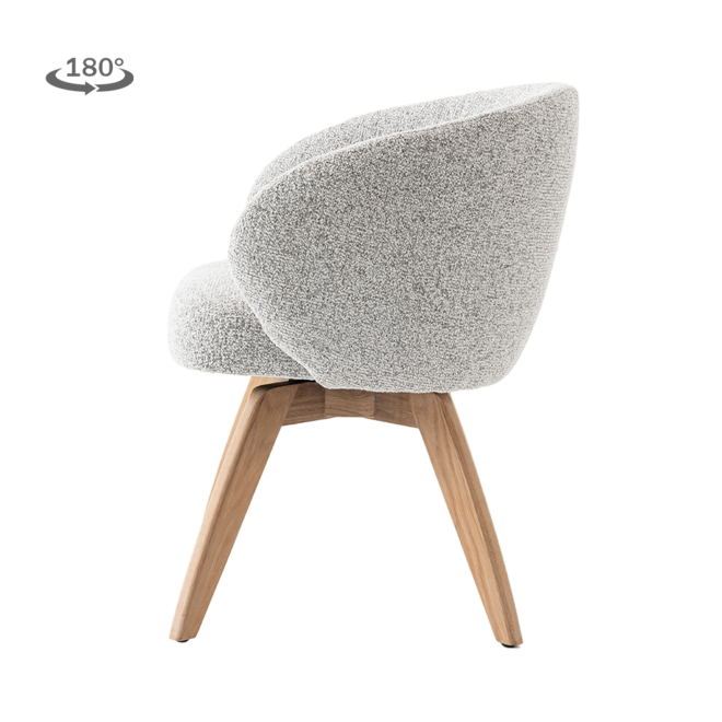 Brescia Armstoel - Puente 09 light grey (draaibaar)