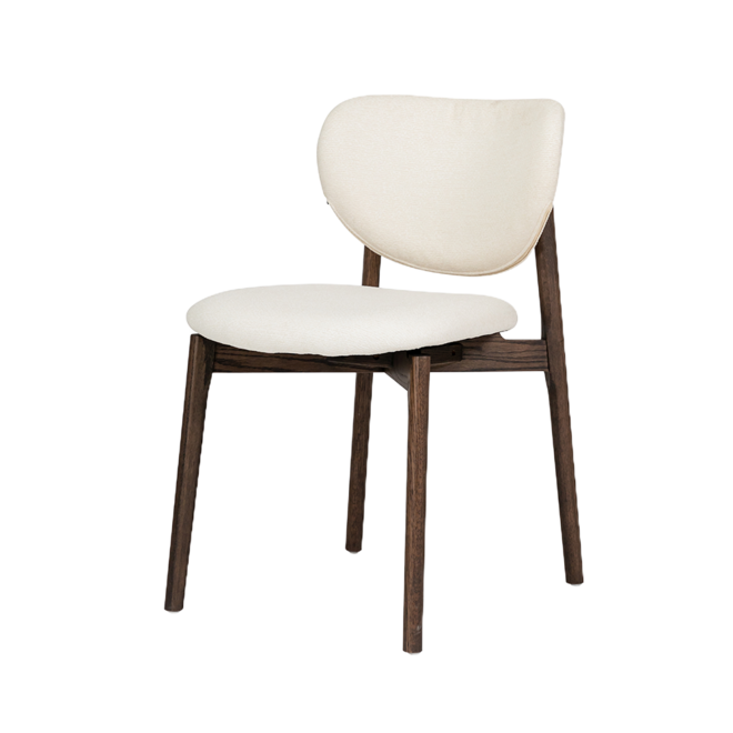 Pimonte Stoel - Sahara 102 ivory - Espresso