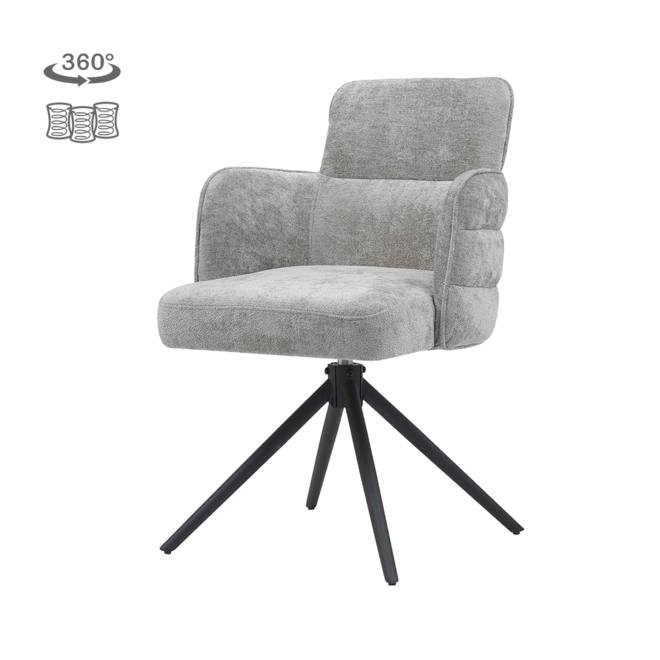 Rumo Armstoel - ATS118-20 light grey (draaibaar)