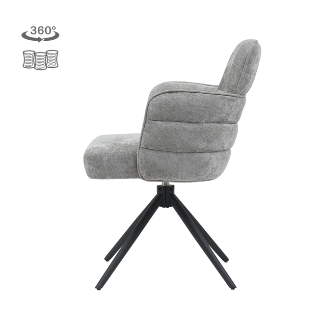 Rumo Armstoel - ATS118-20 light grey (draaibaar)