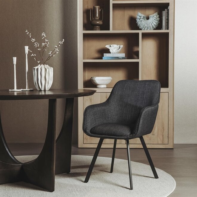 Borgo Armstoel - Bjorn 19 antracite (draaibaar)
