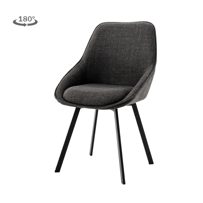 Borgo Sidechair - Bjorn 19 anthracite (swivel)
