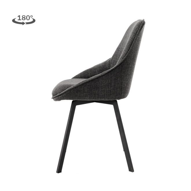 Borgo Sidechair - Bjorn 19 anthracite (swivel)
