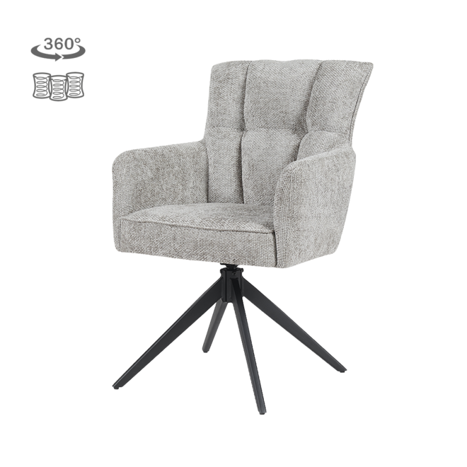 Bardi Armstoel - Haga 09 Silver (draaibaar)