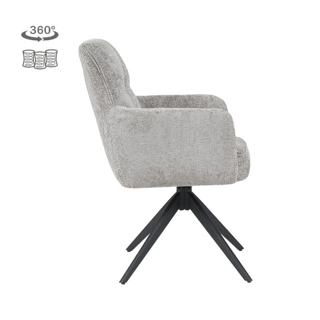 Bardi Armstoel - Haga 09 Silver (draaibaar)
