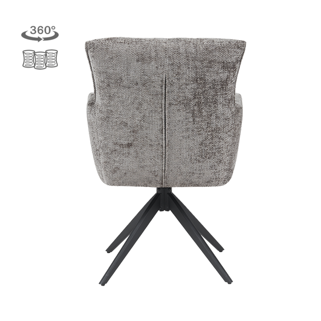 Bardi Armstoel - Haga 16 Charcoal (draaibaar)