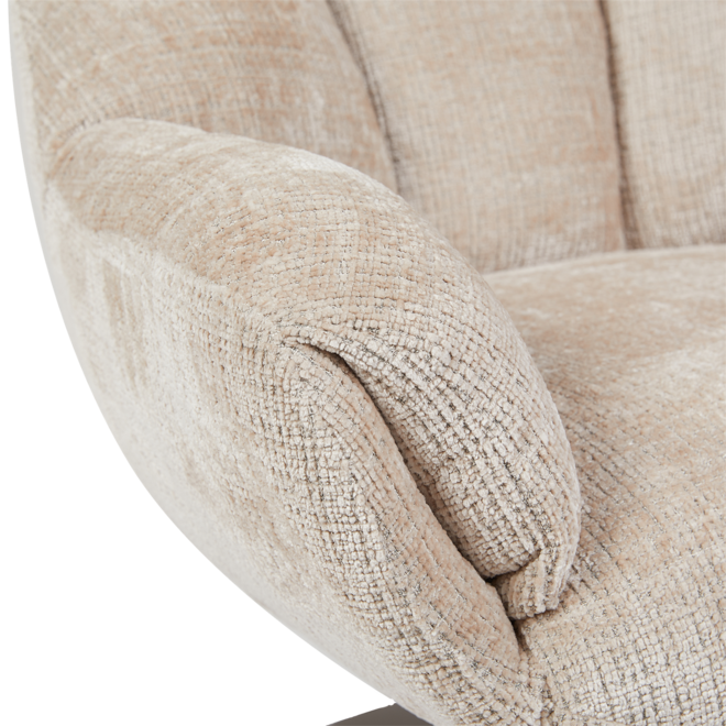 Force Fauteuil met voetenbank - Cremona 14 beige (draaibaar)