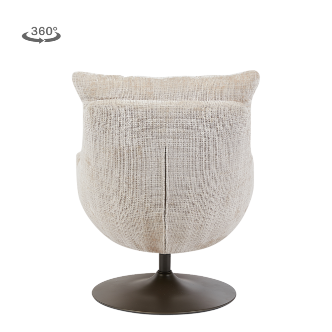 Force Fauteuil met voetenbank - Cremona 14 beige (draaibaar)