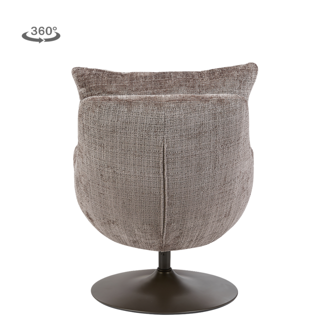 Force Fauteuil met voetenbank - Cremona 24 clay (draaibaar)