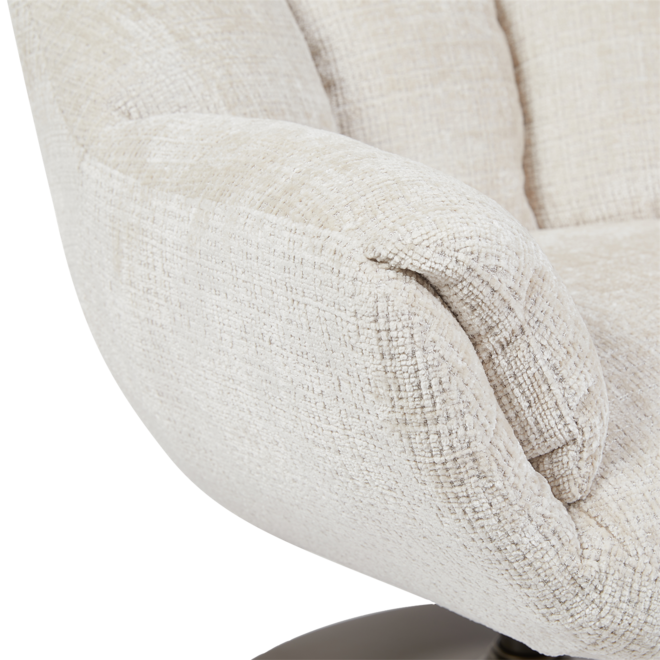 Force Fauteuil met voetenbank - Cremona 02 sand (draaibaar)