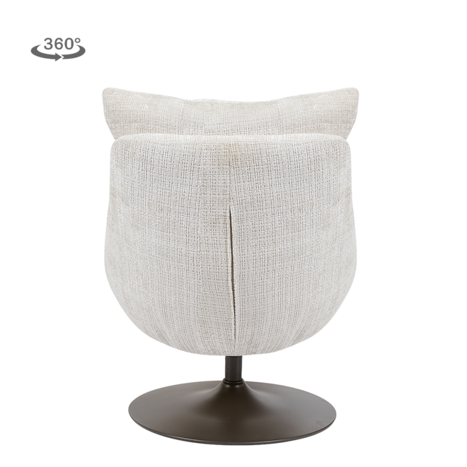 Force Fauteuil met voetenbank - Cremona 02 sand (draaibaar)