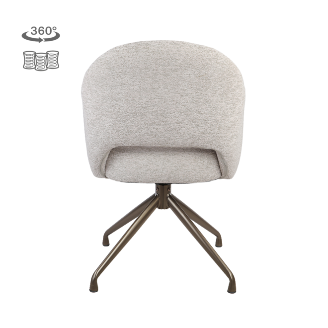 Porto Armstoel - Toro 25 cream - Anodic (draaibaar)