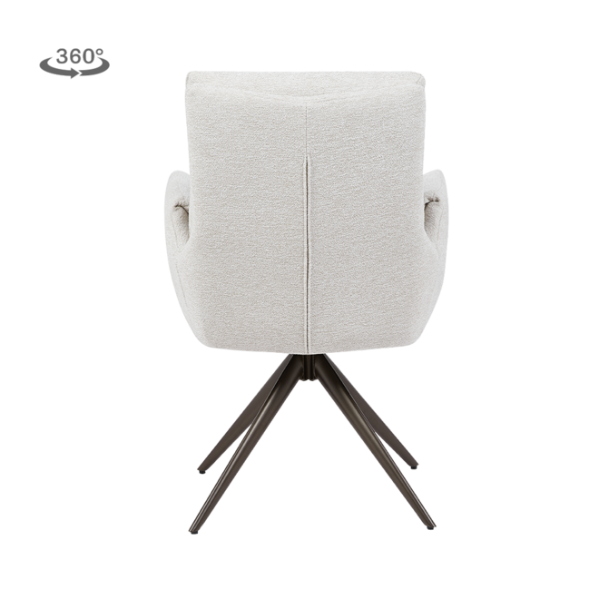 Varzo Armstoel - Toro 25 cream - Anodic (draaibaar)