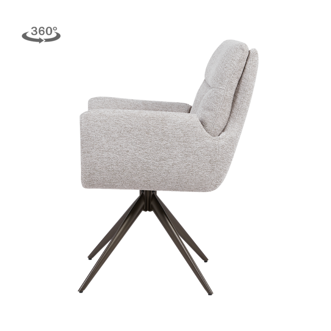 Varzo Armstoel - Toro 35 beige - Anodic (draaibaar)
