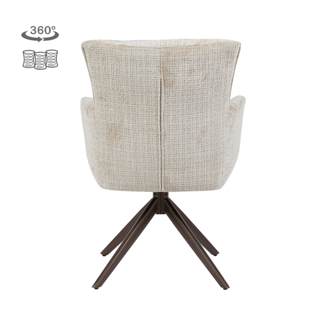 Bardi Armstoel - Cremona 14 beige - Anodic (draaibaar)