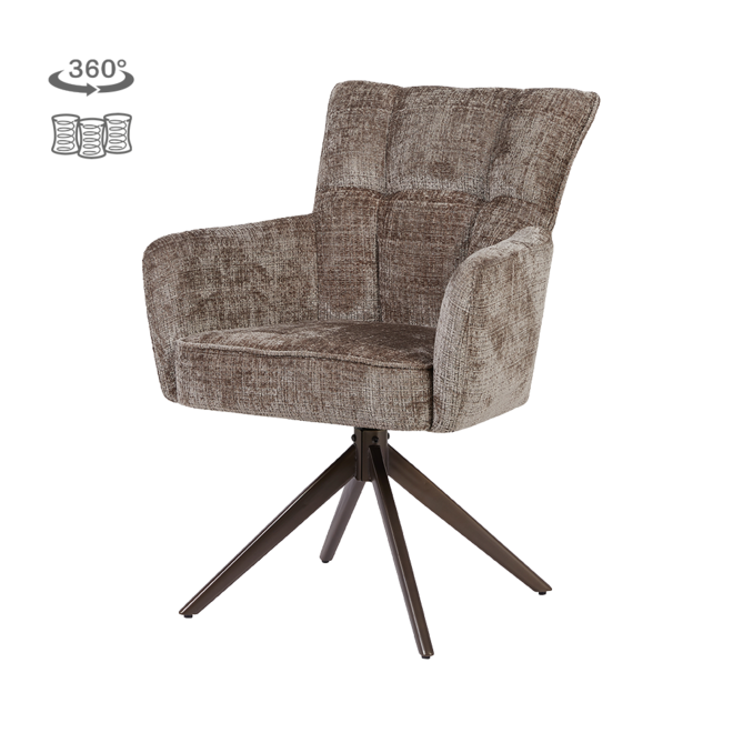 Bardi Armstoel - Cremona 24 clay - Anodic (draaibaar)