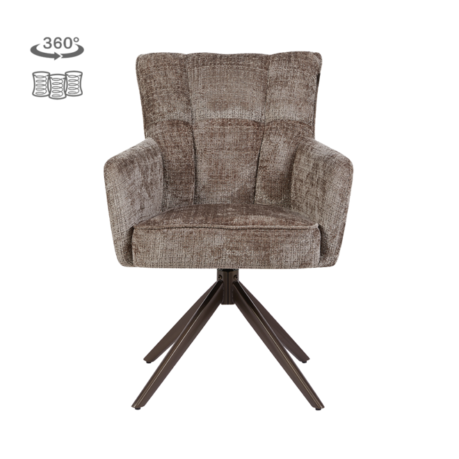 Bardi Armstoel - Cremona 24 clay - Anodic (draaibaar)