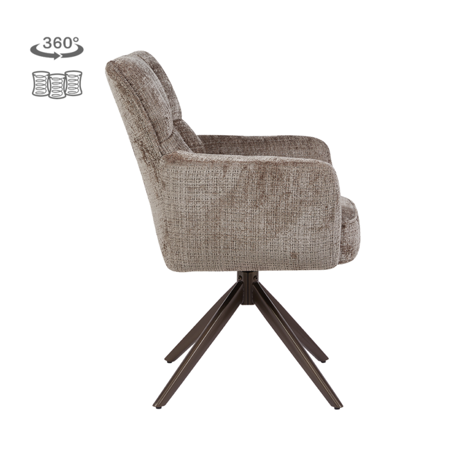 Bardi Armstoel - Cremona 24 clay - Anodic (draaibaar)