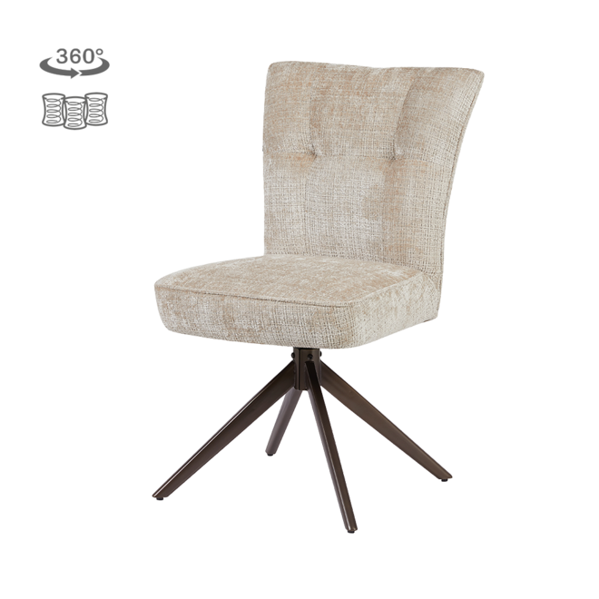 Bardi Stoel - Cremona 14 beige - Anodic (draaibaar)