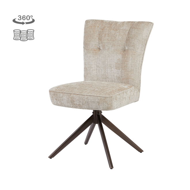 Bardi Stoel - Cremona 14 beige - Anodic (draaibaar)