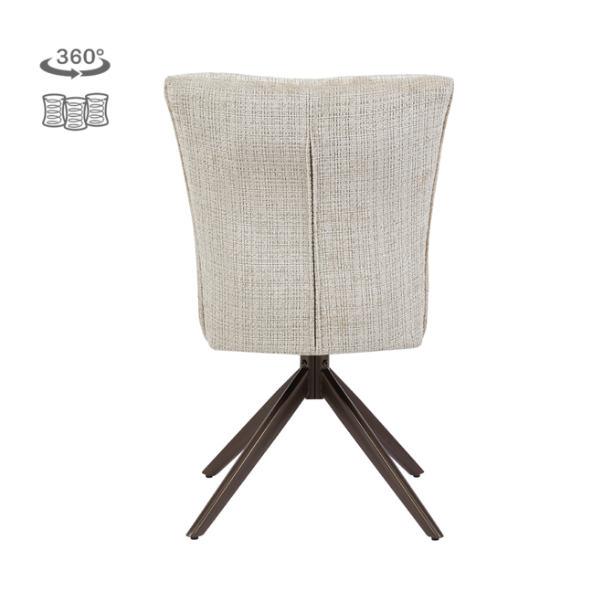 Bardi Stoel - Cremona 14 beige - Anodic (draaibaar)
