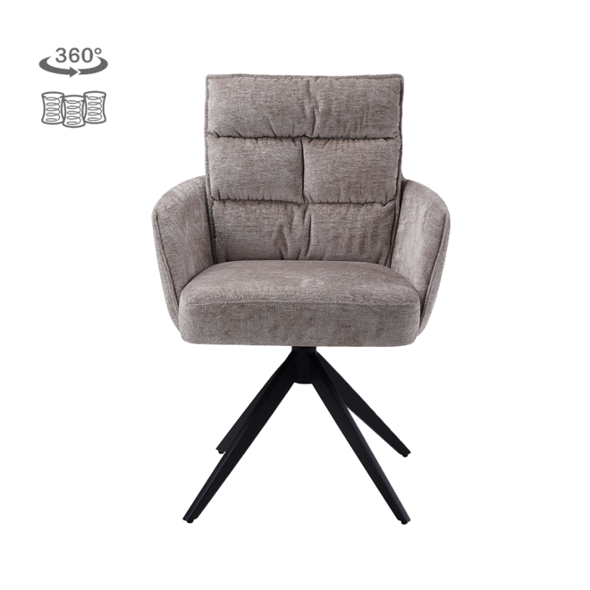 Rosora Armstoel - HZ6068-04 beige (draaibaar)