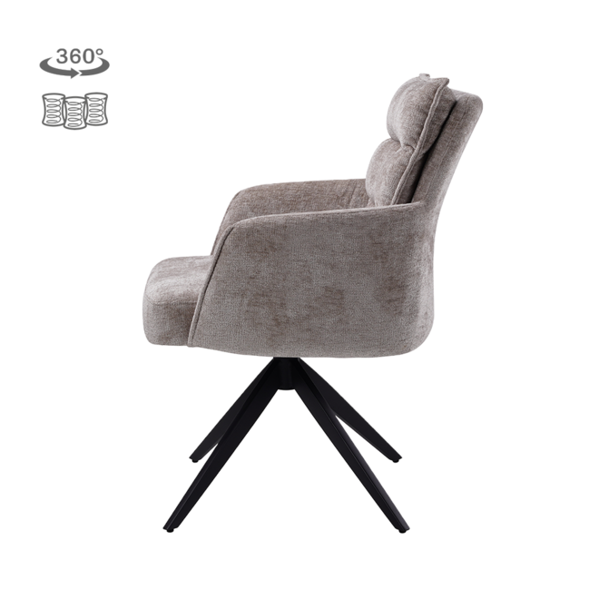 Rosora Armstoel - HZ6068-04 beige (draaibaar)