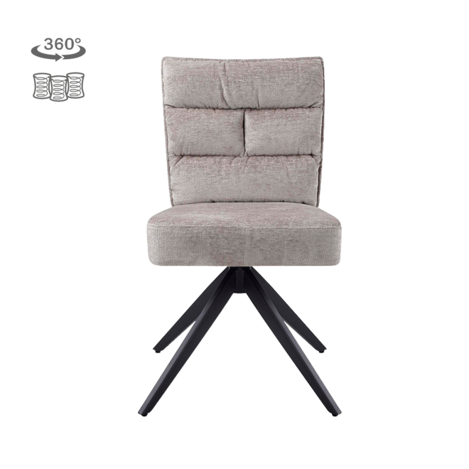 Rosora Stoel - HZ6068-04 beige (draaibaar)