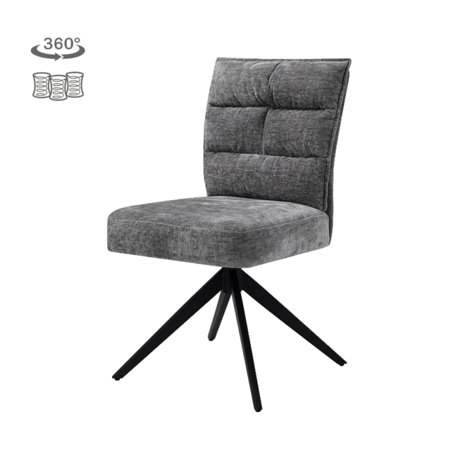 Rosora Stoel - HZ6068-85 grey (draaibaar)