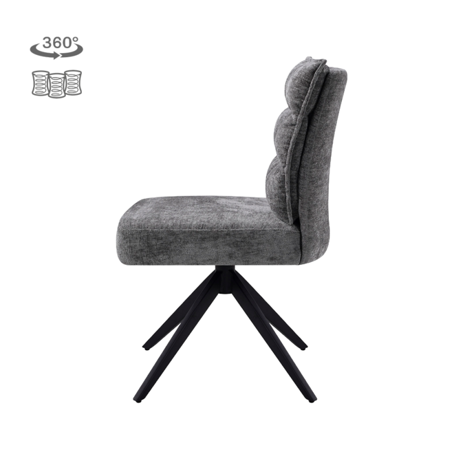 Rosora Stoel - HZ6068-85 grey (draaibaar)