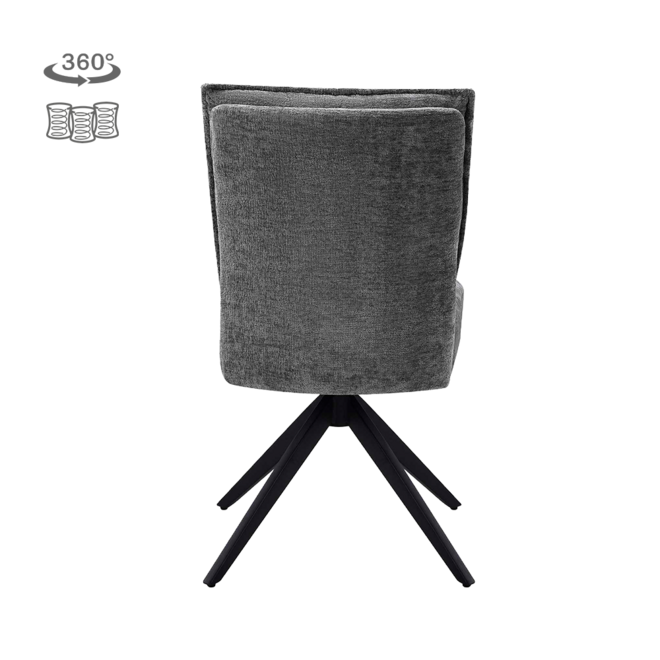 Rosora Stoel - HZ6068-85 grey (draaibaar)