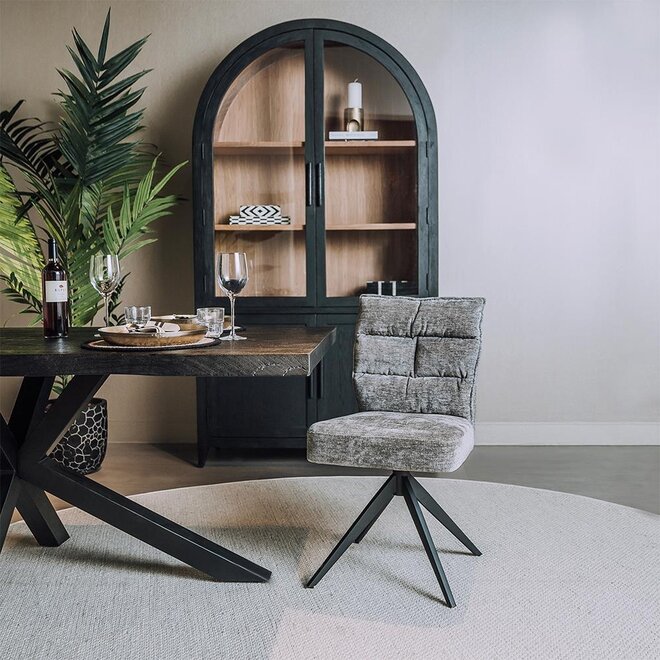 Rosora Stoel - HZ6068-85 grey (draaibaar)