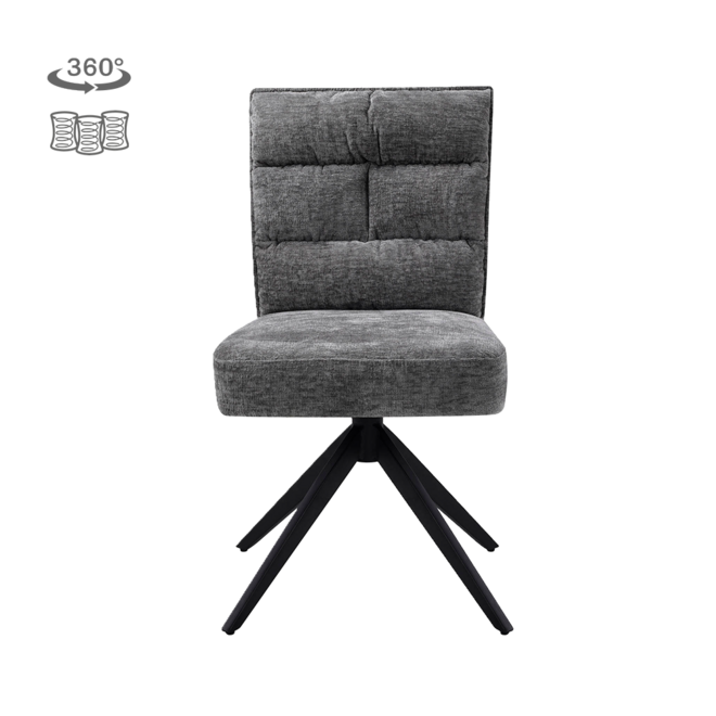 Rosora Stoel - HZ6068-85 grey (draaibaar)