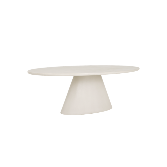 Mello Eetkamertafel ovaal wit 240 cm