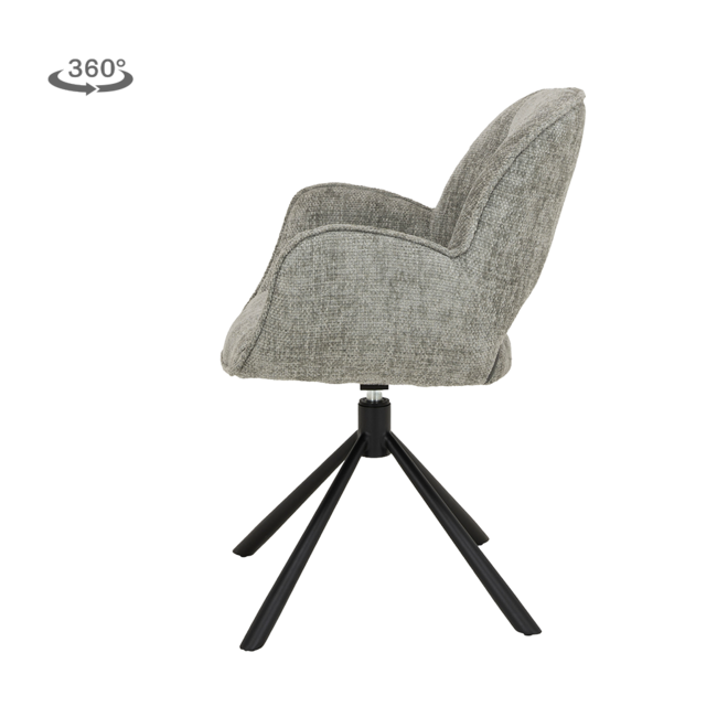 Isola Armstoel - Haga 09 silver (draaibaar)