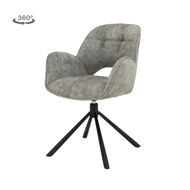Isola Armstoel - Haga 09 silver (draaibaar)