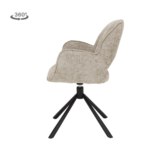 Isola Armstoel - Haga 30 beige (draaibaar)