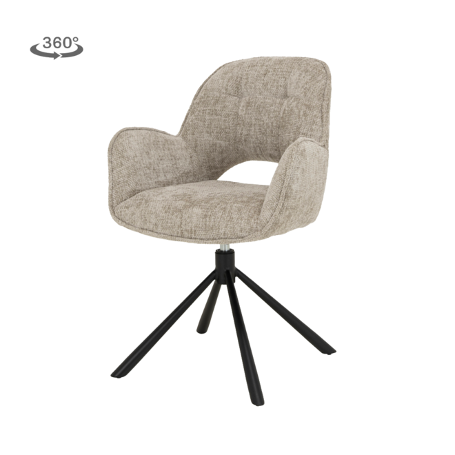 Isola Armstoel - Haga 30 beige (draaibaar)
