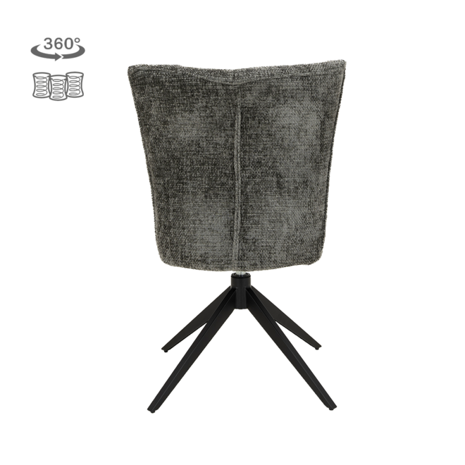 Bardi Stoel - Haga 16 charcoal (draaibaar)