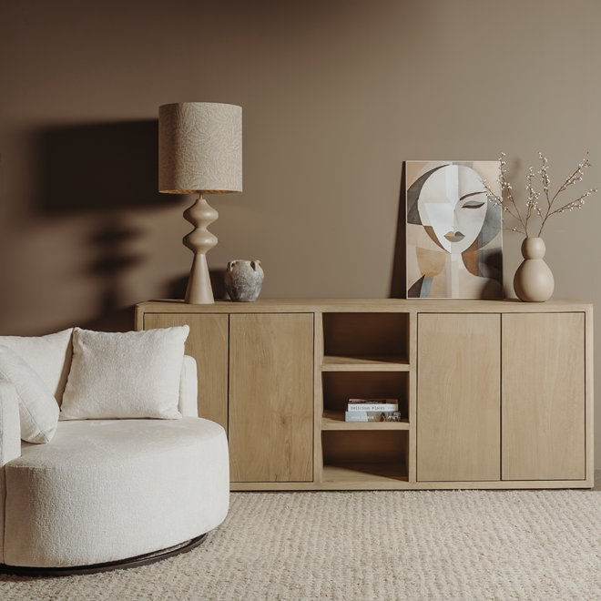 Tenna Dressoir naturel 220 cm