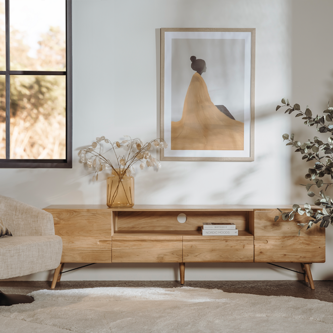Aura TV-meubel naturel 210 cm