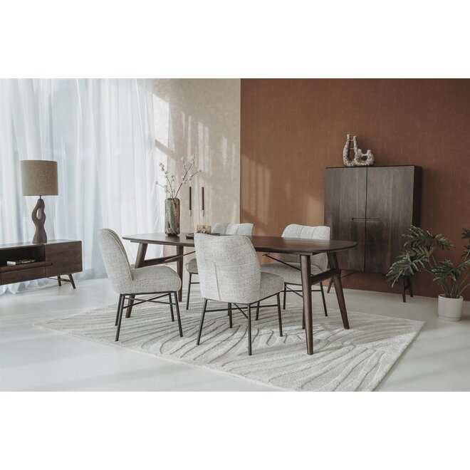 Aura Eetkamertafel espresso deens ovaal