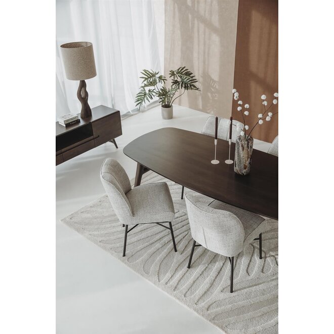 Aura Eetkamertafel espresso deens ovaal