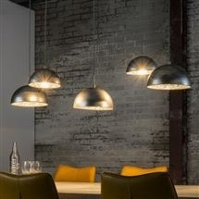 Hanglamp 5L crossbar / Old silvery, mirror inside