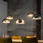 Hanglamp 5L crossbar / Old silvery, mirror inside