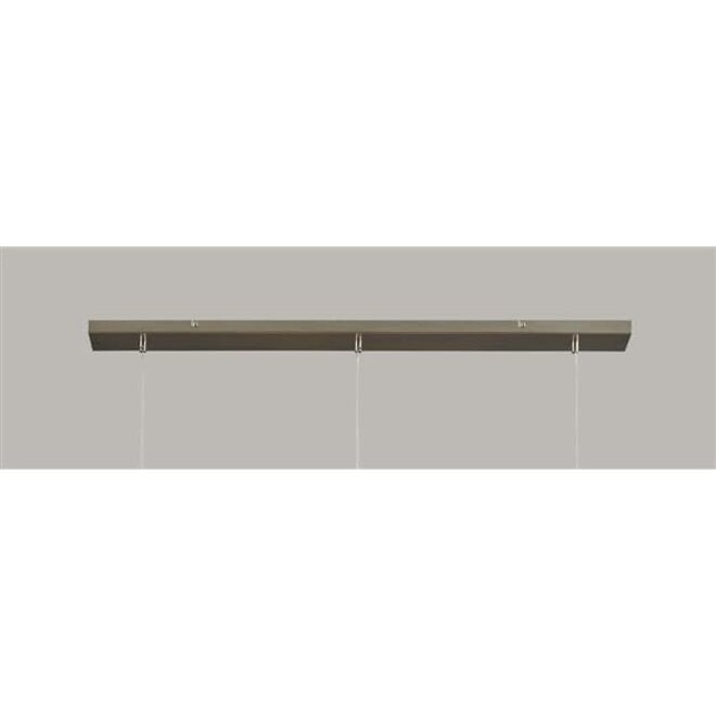 Hanglamp 3L glass / Metallic grey finish - chroom