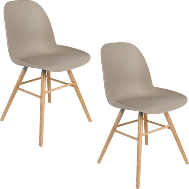 Eetkamerstoel Albert Kuip - Taupe (set van 2)